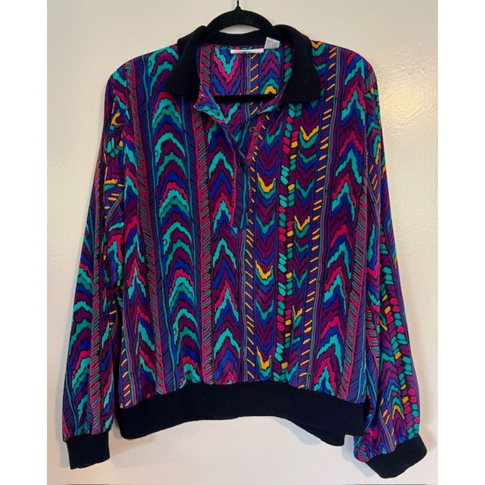 80s Vintage Long Sleeve Alfred Dunner Pullover Top XL